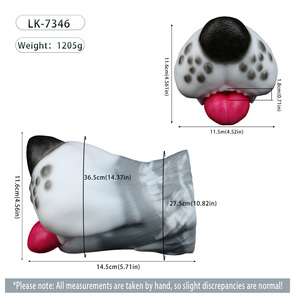 Funda de masturbación masculina con forma de cabeza de perro de fantasía, de silicona, simulador de pene animal, vagina realista, juguete sexual Onahole. - Product Image 6