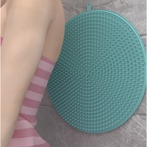 Silicone Back Scrubber Oval Massage Bath <b>Brush</b> For Deep Cleaning Shower Use - Product Image 1