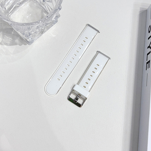 Tschick 20mm 22mm Jelly Sandwich Correa transparente TPU banda de repuesto para Samsung Galaxy Watch 42mm 46mm Active2 <span class=keywords><strong>Amazfit</strong></span> <span class=keywords><strong>GTS</strong></span> - Product Image 2