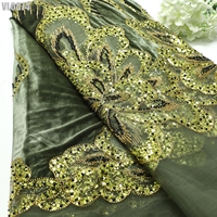 Tissu en dentelle brodé de perles et de paillettes, prix usine Chine, collection 2026, idéal pour mariages et célébrations