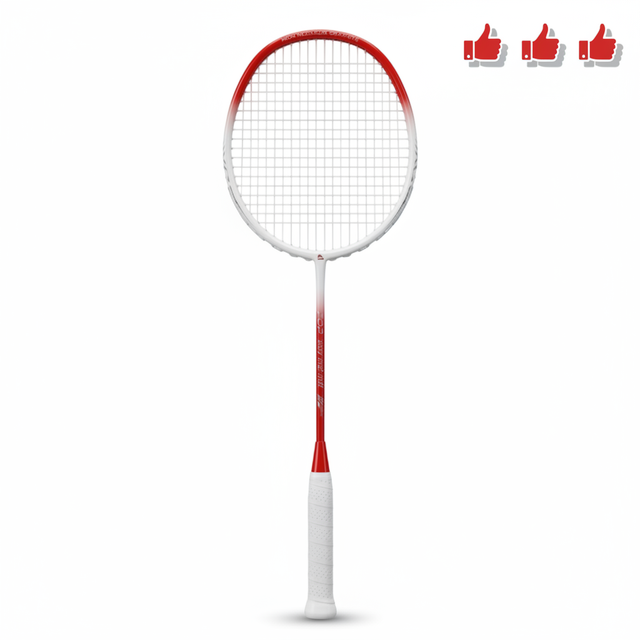 Carbon Fiber Badminton Racket Lightweight Professional Training Racquet for Beginners Red Blue Colors Durable Sports Gear