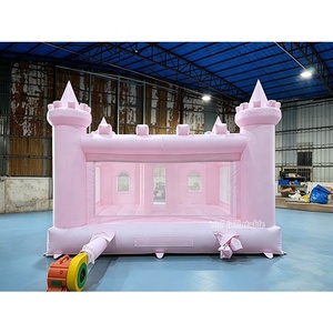 Castillo Inflable Rosa Pastel para Niños, de Grado Comercial, para Fiestas, Bodas y Alquiler Comercial - Product Image 5