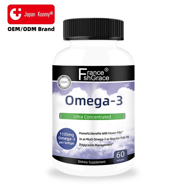 Hot Sale omega 3 60 Softgels Extract Support Mood Health Support Heart Brain Eye Immune Health for Adults Omega Supplement