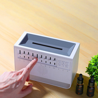 Humidificateur d'air domestique portable USB en plastique, marque YS, avec fonction de bruit blanc, musique apaisante pour le sommeil et diffuseur d'aromathérapie à flamme