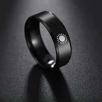 20 styles classiques de bagues musulmanes Allah noires de 8 mm pour femmes et hommes, bijoux religieux islamiques arabes du Moyen-Orient en acier inoxydable