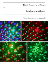 Mini projecteur laser LED RGB pour discothèque, 48 motifs, télécommande/activation sonore, fonctionnement automatique, projecteur de faisceau, lumières de festival