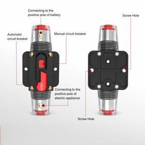 Disjoncteur en ligne réinitialisable 100A 12-24V CC 3-15AWG avec porte-fusible à réinitialisation manuelle pour applications automobiles, marines et solaires - <span class=keywords><strong>Vente</strong></span> en gros - Product Image 2