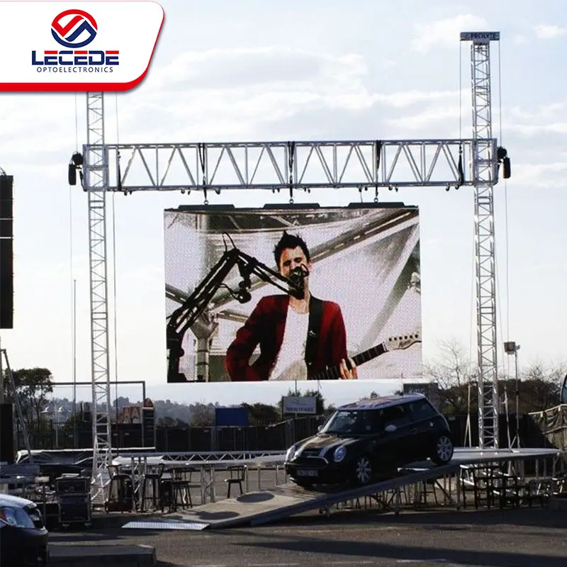 Lecede P3.91 P4.81 Outdoor Stage Video Wall Background Rental Led Panel Display Screen For Concert Drive-in Movies Sports Events