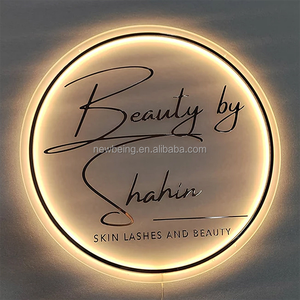 Signe acrylique transparent avec lettres or rose et dorées, signe de décoration de salon rectangle <span class=keywords><strong>sur</strong></span> <span class=keywords><strong>mesure</strong></span> pour le mur - Product Image 5