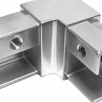 Raccord de tuyauterie en acier inoxydable à 90 degrés, coudé carré T-18, pour garde-corps en verre, escalier, balcon