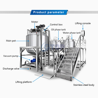 Linea di produzione detergente liquido emulsionante sottovuoto unguento lozione per il corpo che fa macchina linea di produzione cosmetica di fabbricazione