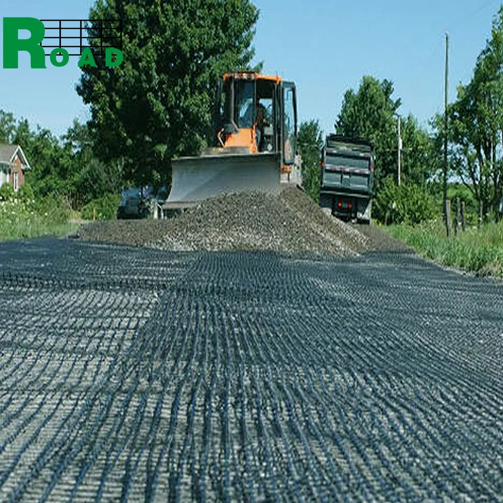 Geogrelha 50kn 100kn 150kn do poliéster da engenharia civil da estabilização do solo da grade geográfica de reforço