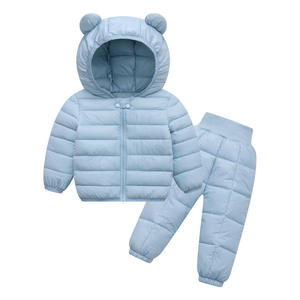 Ensembles de vêtements pour bébés filles et garçons 2026, deux pièces, veste à capuche et pantalon en duvet de neige, polyester/coton, <span class=keywords><strong>12</strong></span>-18 <span class=keywords><strong>mois</strong></span>, hiver - Product Image 5