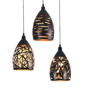 Retro Industrial Home <b>Living</b> Dining <b>Room</b> Pendant <b>Light</b> Creative <b>Black</b> Gold Gourd Single-Head JT31454 Hot Selling Wholesale - Product Image 3