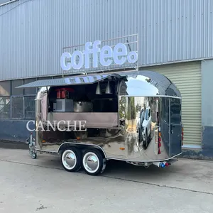 Camion de café en acier inoxydable Canche, vente chaude, remorque de restauration rapide pour boissons et aliments - Product Image 4