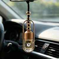 Flacons en verre ronds transparents de luxe de 5 ml, 7 ml, 10 ml pour l'aromathérapie automobile avec cordons de suspension