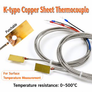 Sonde de température à surface plane de type K flexible, thermocouple à plaque de cuivre pour plaque chauffante de moule - Product Image 3