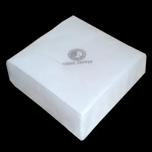 Servilletas desechables de 2 capas, servilletas personalizadas de papel blanco con logotipo, 330 tamaños