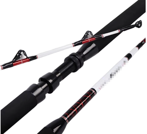 คันเบ็ดตกปลาแบบแก้ว 5'6''/6'/6'6'' ด้ามจับ EVA แอคชั่นปานกลาง แข็งแรง 3 ท่อน สำหรับคนถนัดขวา ตก<span class=keywords><strong>ปลา</strong></span>ทะเลน้ำเค็ม ตก<span class=keywords><strong>ปลา</strong></span>แบบสตรีม ตก<span class=keywords><strong>ปลา</strong></span>แบบ Bottom Fishing - Product Image 2