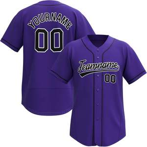 Jersey de béisbol cosido o impreso, camisetas con botones personalizadas, uniforme deportivo para hombres, mujeres y jóvenes - Product Image 3