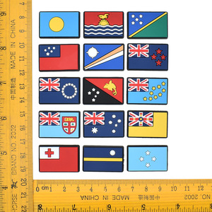 Breloques de chaussures personnalisées en PVC avec drapeaux nationaux d'Océanie, motifs Australie et Nouvelle-Zélande, décorations patriotiques pour sabots - Product Image 3