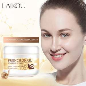 LAIKOU krim wajah siput Anti Penuaan, 50ml melembabkan menutrisi perawatan kulit dengan gliserin dan mutiara krim siput Perancis - Product Image 6