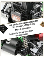 ROFUN 2026 Nuevo BAHA5S BAHA 5S Buggy RC 4WD a Gasolina Nitro RTR, Camioneta Baja a Control Remoto con Motor de Dos Tiempos de 36CC CNC