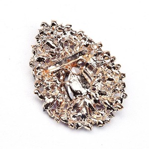 Spilla di strass di lusso Vintage da donna con gocce d'acqua gioielli di strass per festa di nozze spille per banchetto corpetto - Product Image 3