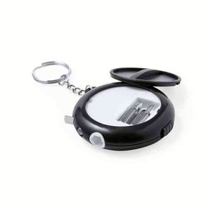 Custom Promotion <b>Personalized</b> Gifts Eco-Friendly Digital Printing Wooden Steel Retractable Round Tape Measure with <b>Keychain</b> - Product Image 2