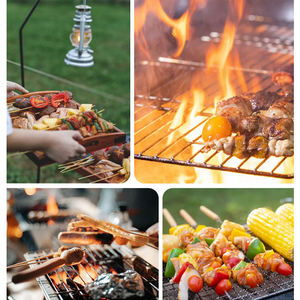 Utensilios de cocina para acampar Tenedor de barbacoa de acero inoxidable con mango de madera Poste telescópico Herramientas de picnic - Product Image 6