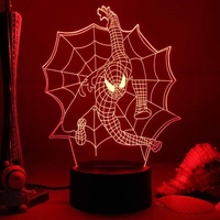Veilleuse en acrylique 3d spiderman, vente en gros