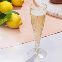 Partiler için şampanya flüt kadehler plastik şarap bardakları için temizle tek kullanımlık Mimosa barlar Mimosa içme için kızartma gözlük