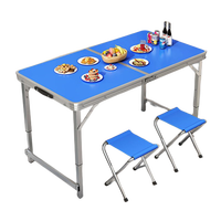 Table et chaises pliantes en aluminium et MDF de 180 cm (6 pieds) pour événements, usage extérieur ou intérieur, pour mobilier de jardin - Vente en gros