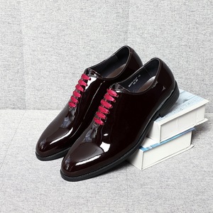 Zapatos Oxford de Vestir para Hombre, de Cuero Genuino, con Punta Cerrada, para Otoño, Hechos a Mano, Clásicos, Rojos, de Alta Gama - Product Image 1