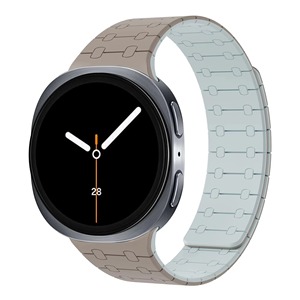 สายซิลิโคนแม่เหล็กสำหรับ Samsung Galaxy Watch 7 6 5 4 FE 40 มม. 44 มม. สายรัดข้อมือแบบปลดเร็วสองสี สำหรับผู้ชายและผู้หญิง - Product Image 3
