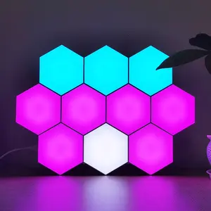 المعيشة غرفة التحكم عن بعد RGB لوحات الحائط غرفة نوم LED مسدس أضواء لعبة غرفة ديكور اللمس لوحات إضاءة ل جدار