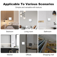 Interruptor inteligente Zigbee 1 2 3 Gang Estándares DE LA UE Interruptor de botón de pared Tuya para Smart Home