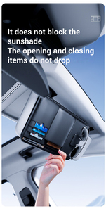 Artefacto de almacenamiento para parasol de coche 3 en 1, placa de bloqueo de luz, bolsa de almacenamiento para gafas, soporte de Clip para licencia de conducir con ranuras para tarjetas - Product Image 6