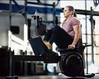 Máquina de Remo de Alta Resistencia con Ajuste de Resistencia de Aire, Entrenamiento Multimuscular con Monitor Digital para Gimnasios Comerciales