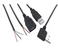 Câble d'extension Wavelink à fils nus 2/4 conducteurs USB 2.0/3.0 mâle vers femelle blindé tressé pour petit ventilateur, souris, clavier, caméra