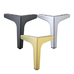 Metal Furniture Leg Black Gold Silver Coffee Table Feet Sofa Chair Bathroom Cabinet Replacement Legs Hardware