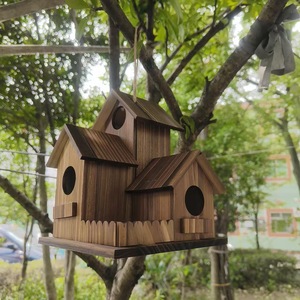 2026 Cross-border Explosive Solid Wood Eco-friendly Birdcage Button Outdoor Bird Nest Room For All Seasons (Factory Outlet) - Product Image 1