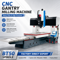 Centre d'usinage à portique CNC avec tête à entraînement par engrenages BT50, centre d'usinage de type portique pour composants de grande précision et pièces métalliques
