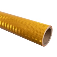 Film réfléchissant prismatique adhésif haute intensité 3HAO PMMA/Acrylique imprimable en vinyle PET bleu pour les panneaux routiers et la signalisation de circulation