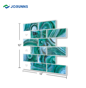 Jorunns 3D sottopentro autoadesiva <span class=keywords><strong>mattonelle</strong></span> da parete Backsplash adesivi impermeabili bagni carta <span class=keywords><strong>copri</strong></span> muro buccia e Stick piastrelle - Product Image 2