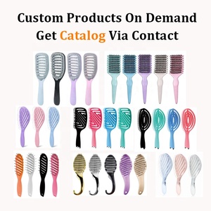 Outils <span class=keywords><strong>de</strong></span> coiffure LOGO <span class=keywords><strong>Brosse</strong></span> à cheveux <span class=keywords><strong>de</strong></span> <span class=keywords><strong>massage</strong></span> <span class=keywords><strong>en</strong></span> <span class=keywords><strong>plastique</strong></span> et nylon <span class=keywords><strong>de</strong></span> couleur personnalisée <span class=keywords><strong>Brosse</strong></span> à cheveux à évent incurvée pour un séchage plus rapide - Product Image 6