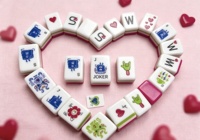 Tuiles de Mahjong Américaines Personnalisées en Acrylique Rose et Vert à Trois Tons, 4 Couches – Portables pour Fêtes et Soirées Jeux