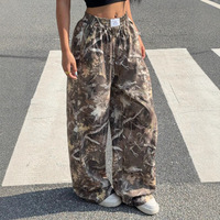 Pantalon large taille haute décontracté pour femme, coupe ample et élégante, longueur cheville, collection Printemps-Automne 2026