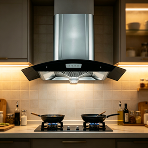 <span class=keywords><strong>Hotte</strong></span> murale en acier inoxydable économique avec moteur électrique 200W et échappement ventilé pour usage domestique/hôtelier - Product Image 4