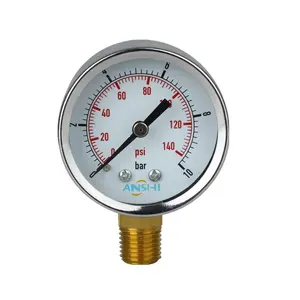 Cheap Pricesblack Silver Corrosion Resistant Pressure Gauge Oil Industry Pressure Gauge